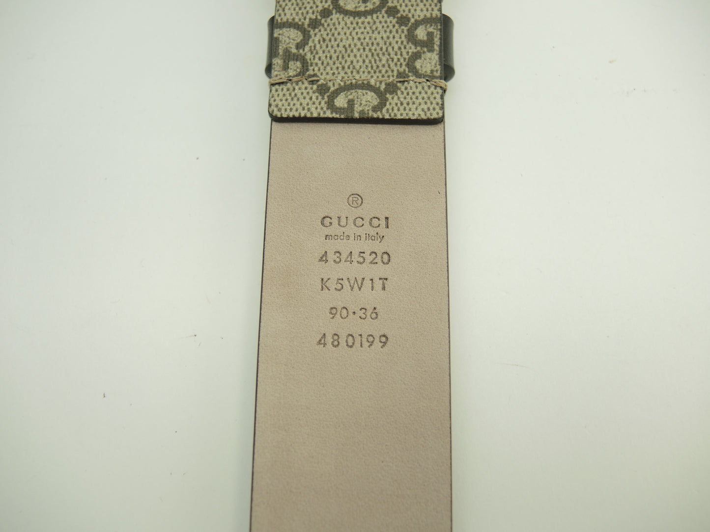 グッチ バックルベルト90cm タイガー GGスプリーム メンズ 虎 新品@ 1