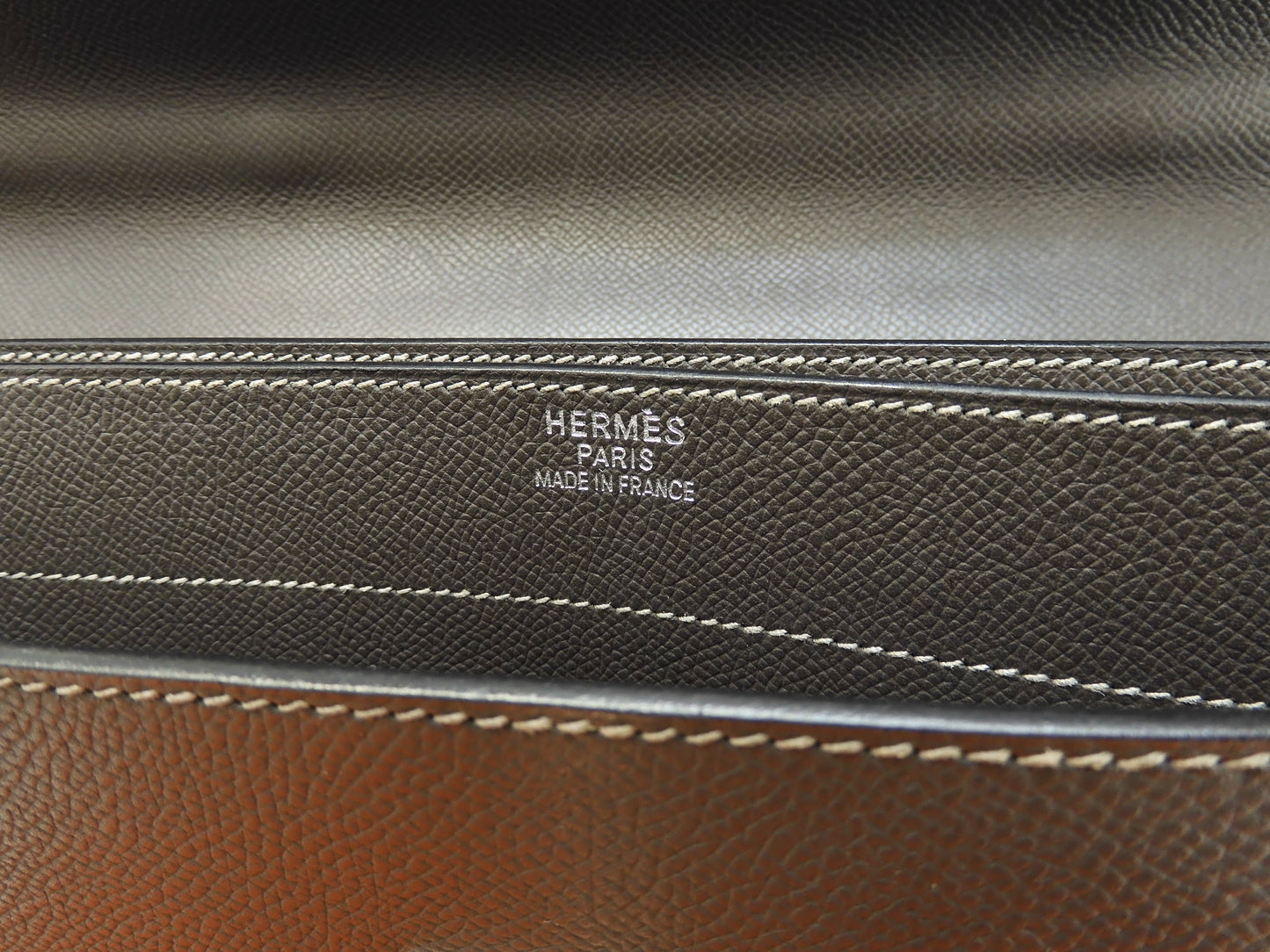 エルメス ケリーデペッシュ38 エプソン/エタン シルバー金具 ブリーフケース@□I