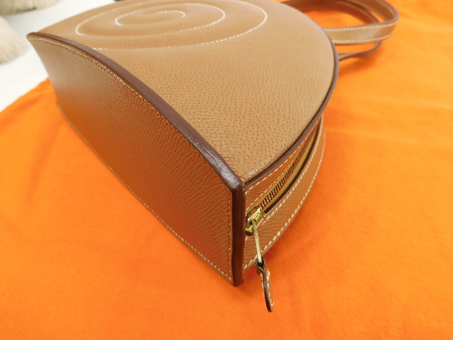 エルメス ハンドバッグ カタツムリ クシュベル/ゴールド金具 極美品@□H