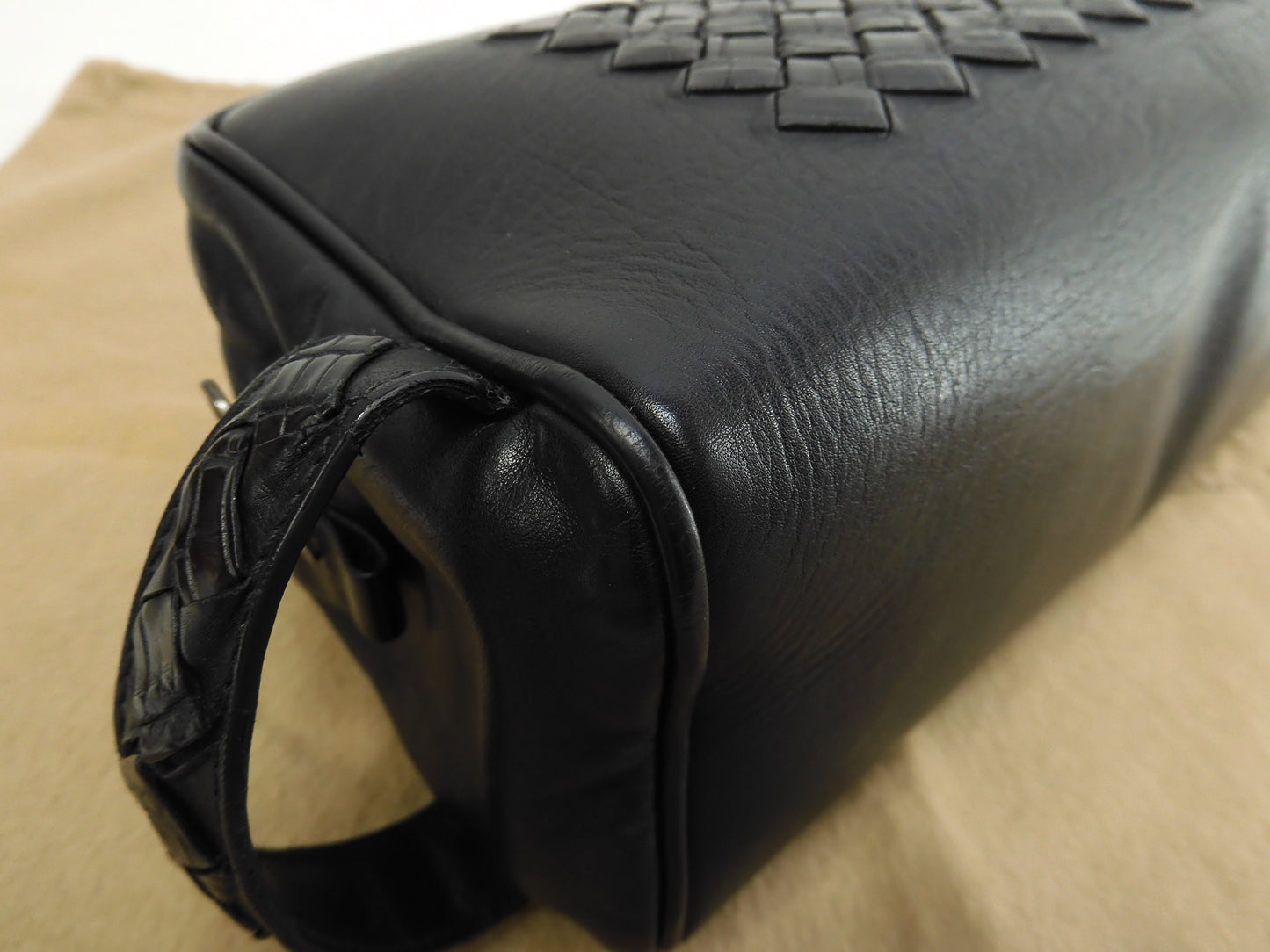 Bottega Veneta Clutch Intrecciato Crocodile Leather Black Second Bag @B02682899D