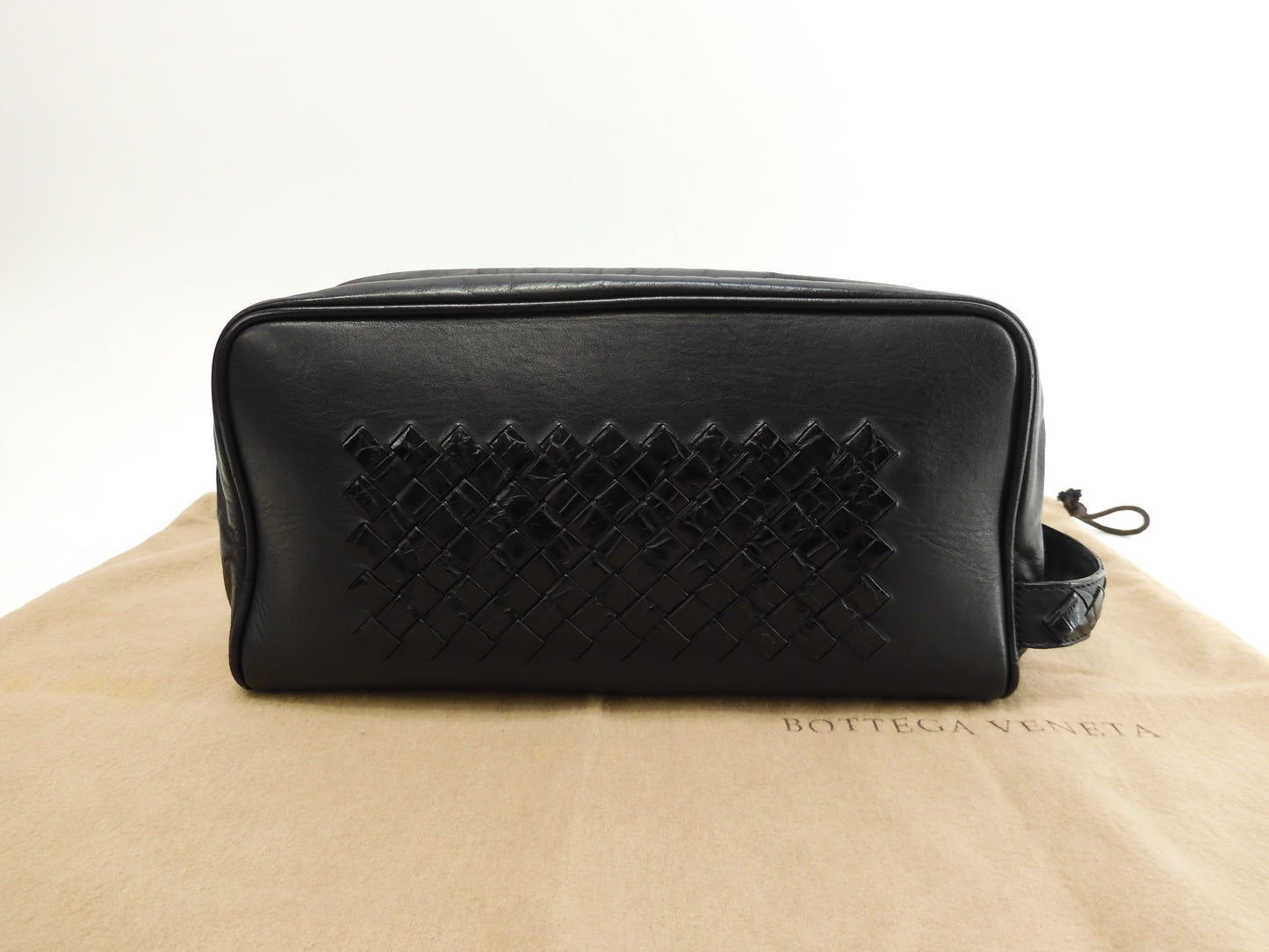 Bottega Veneta Clutch Intrecciato Crocodile Leather Black Second Bag @B02682899D
