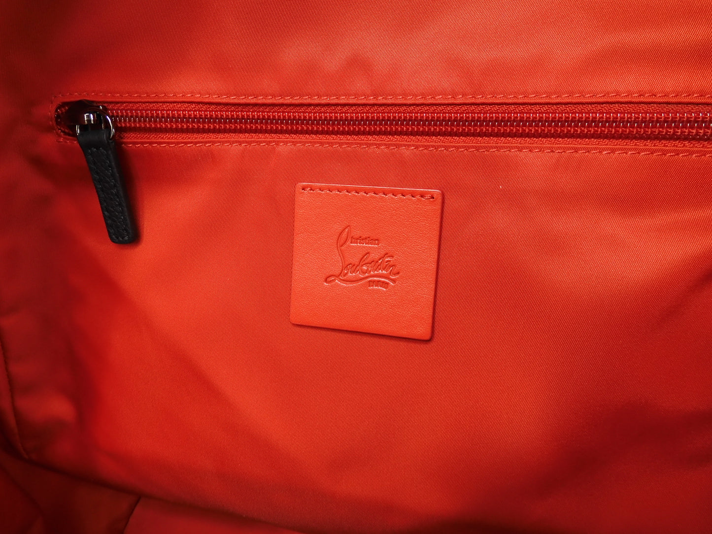 Christian Louboutin Backpack Limited Edition Buckle Ruby Nylon/Leather Black Backpack @ 1