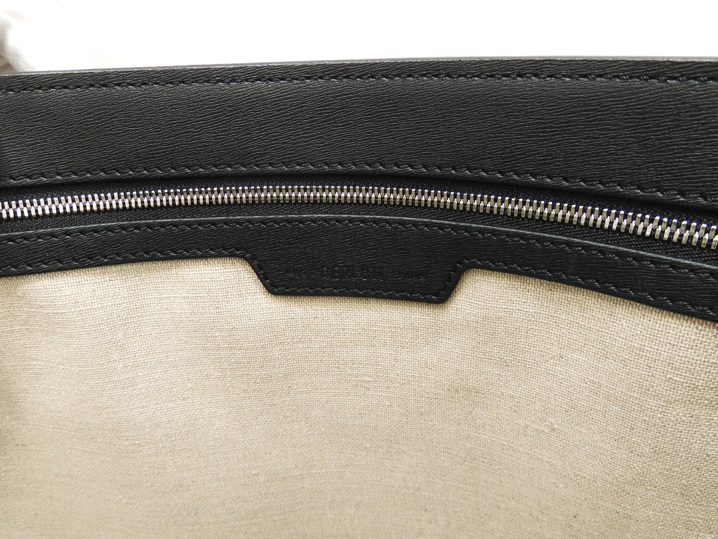 Berluti Toujour Chevron Leather Black Men's Tote Bag Handbag @A0251