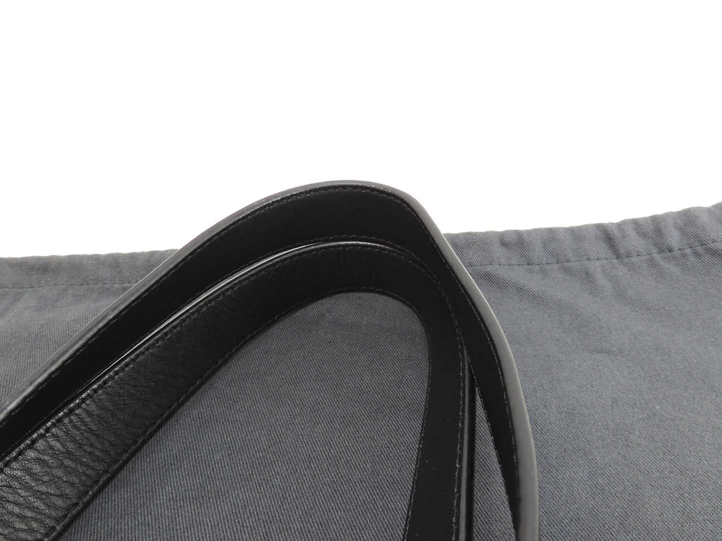 Berluti Chateau Conton/Leather Black Men's Thin Tote Bag Super Rare @U0147