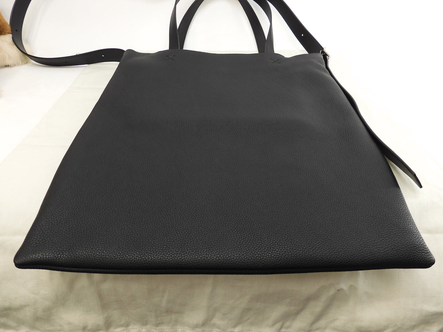 Loewe tote bag dragon leather black men's shoulder bag like new @261941