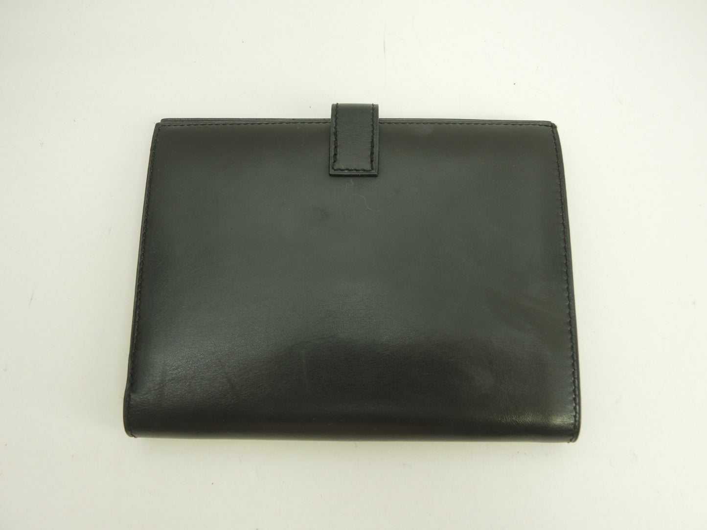 エルメス 2折財布 Boxカーフ黒 ゴールドカデナ金具 コンパクトウォレット@〇Y