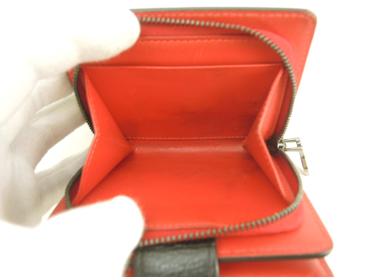 クリスチャンルブタン 2折財布 パロマ レザー黒赤 コンパクトウォレット@ 4