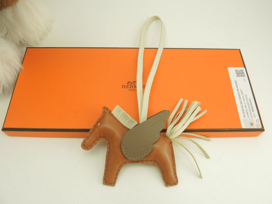 エルメス ロデオPMペガサス アニューミロ クレ茶エトープ バッグチャーム 新品@W 3