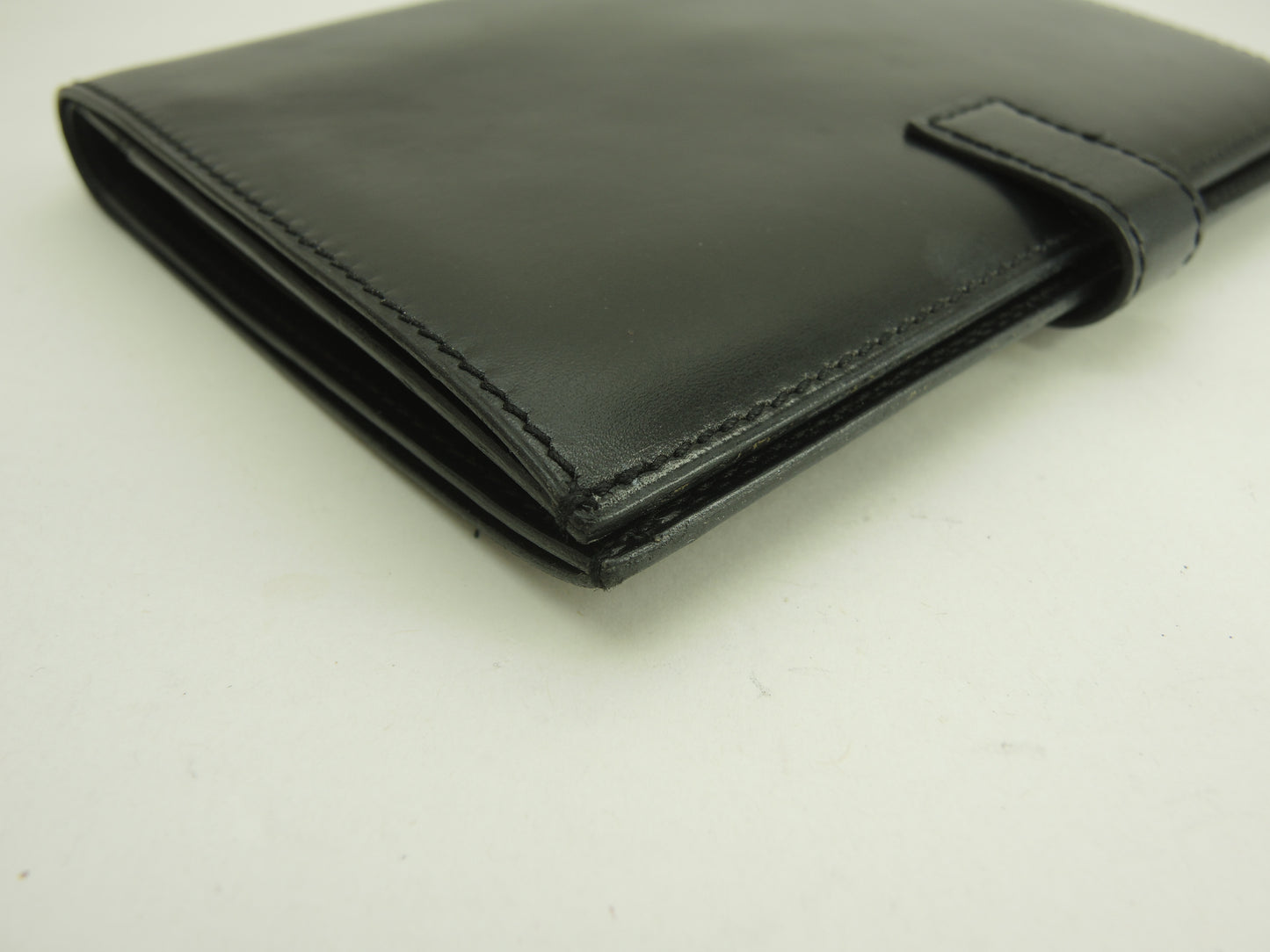 エルメス 2折財布 Boxカーフ黒 ゴールドカデナ金具 コンパクトウォレット@〇Y