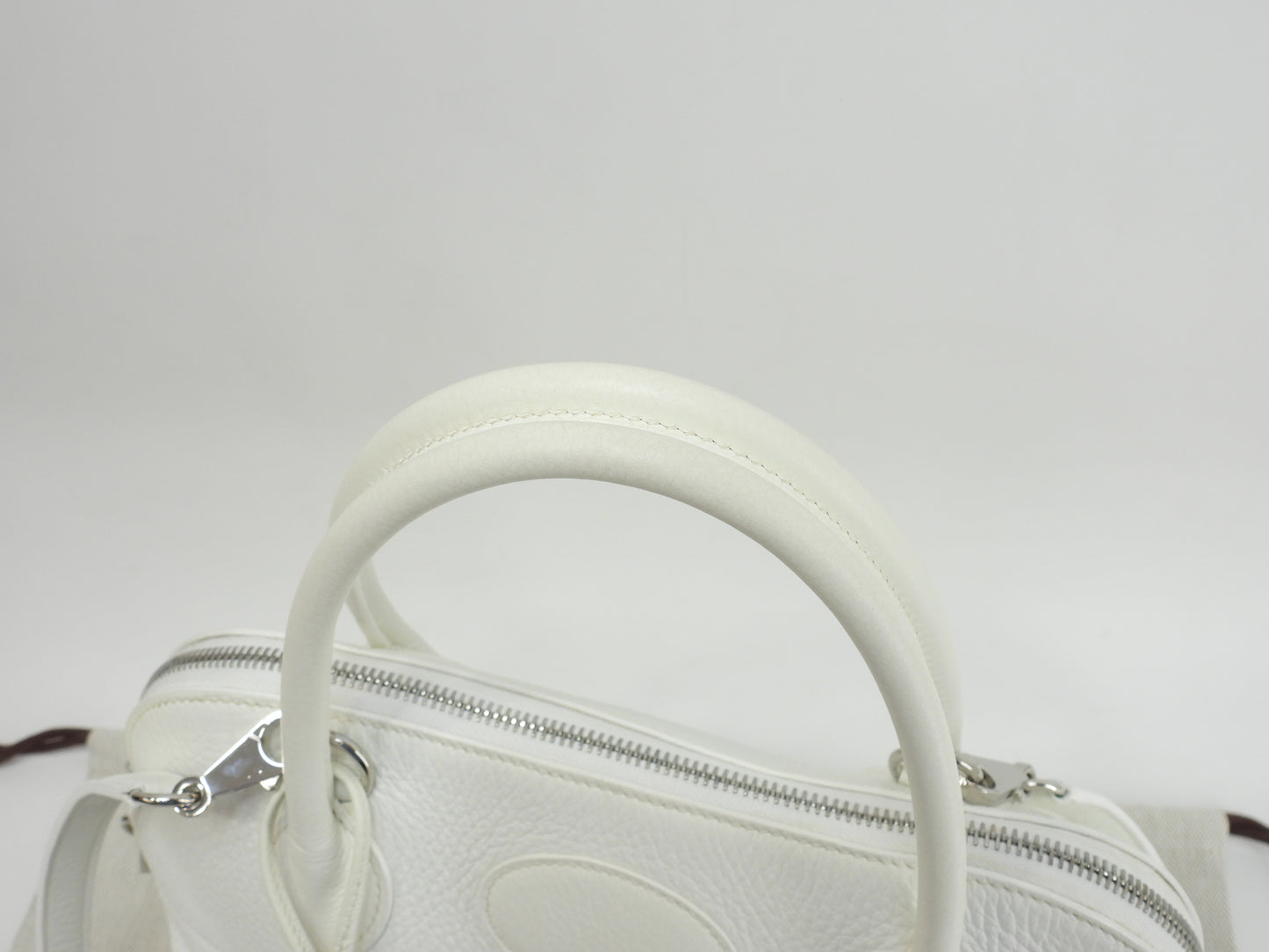 エルメス ボリード31 トリヨンクレマンス白 ショルダーストラップ付ハンドバッグ 美品@□I 2