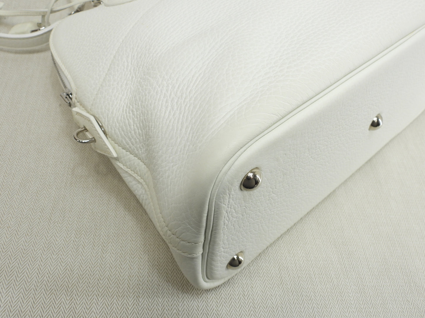 エルメス ボリード31 トリヨンクレマンス白 ショルダーストラップ付ハンドバッグ 美品@□I 2