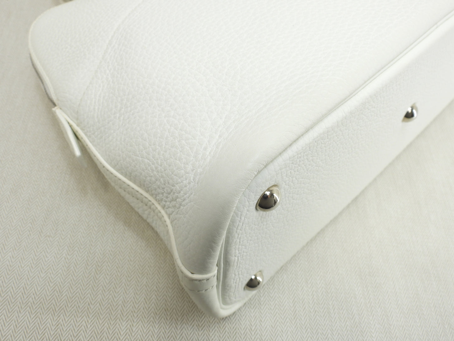 エルメス ボリード31 トリヨンクレマンス白 ショルダーストラップ付ハンドバッグ 美品@□I 2