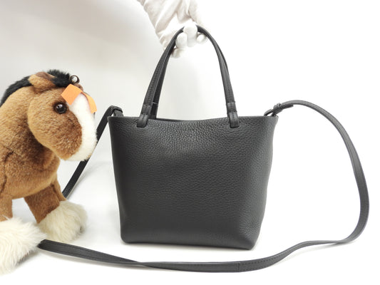 TheRow スモールパークトート トリヨンレザー 黒 ミニトートバッグ ポシェット 極美品@ 10