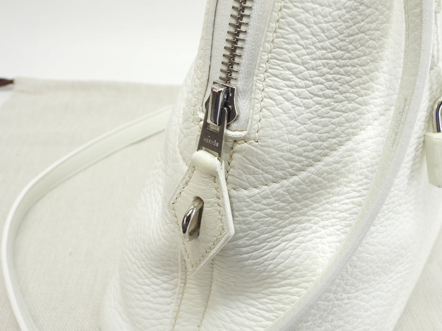 エルメス ボリード31 トリヨンクレマンス白 ショルダーストラップ付ハンドバッグ 美品@□I 2