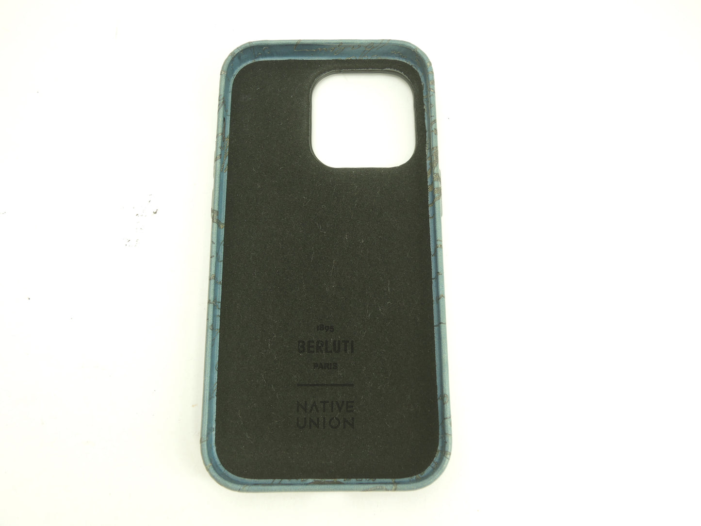 ベルルッティ iphone14Proケース カリグラフィ レザー青 iphone14proカバー@ 15