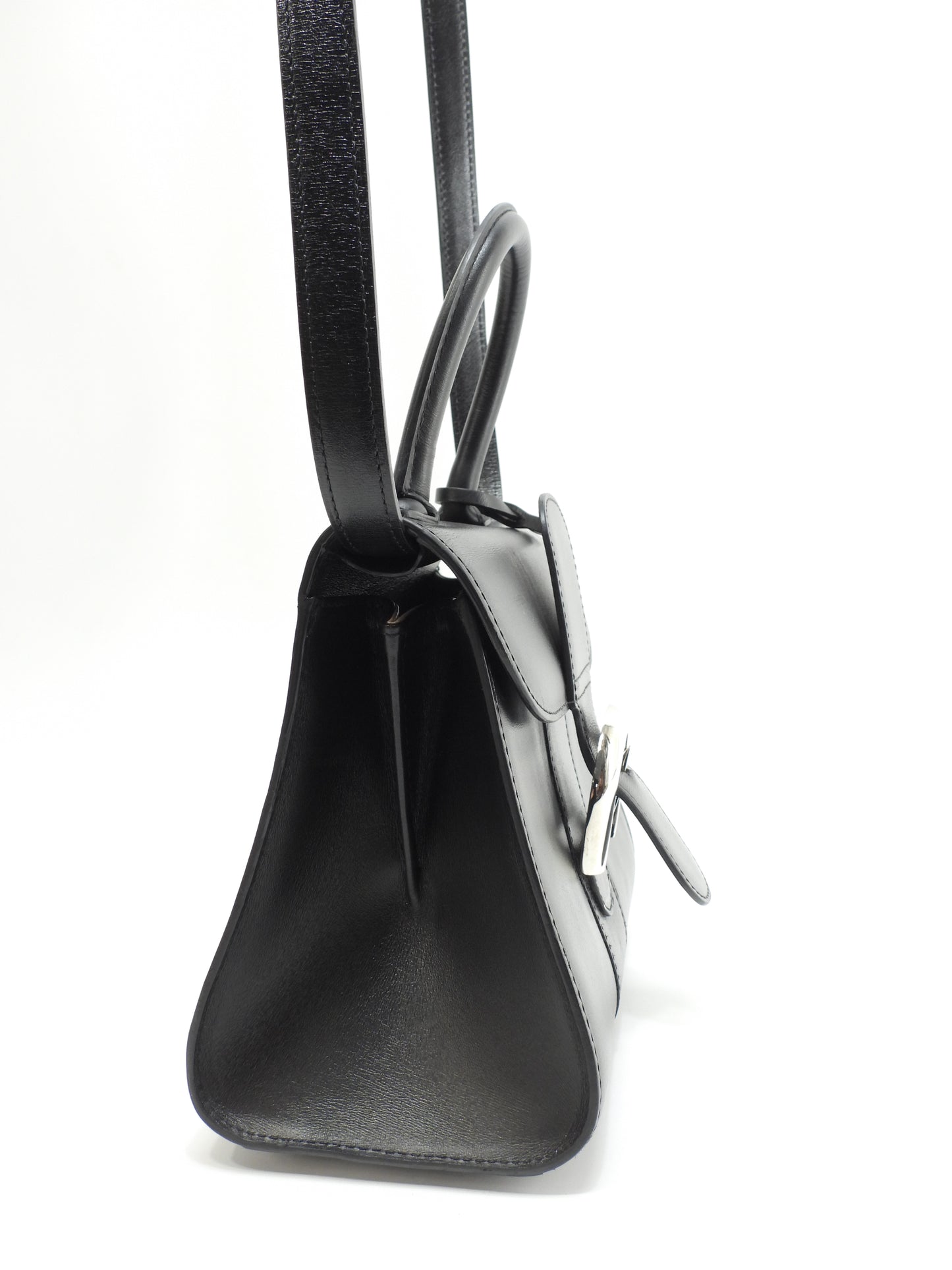 デルヴォー ブリヨンミニ s付 レザー黒 ハンドバッグ ポシェット クロスボディバッグ@ 1