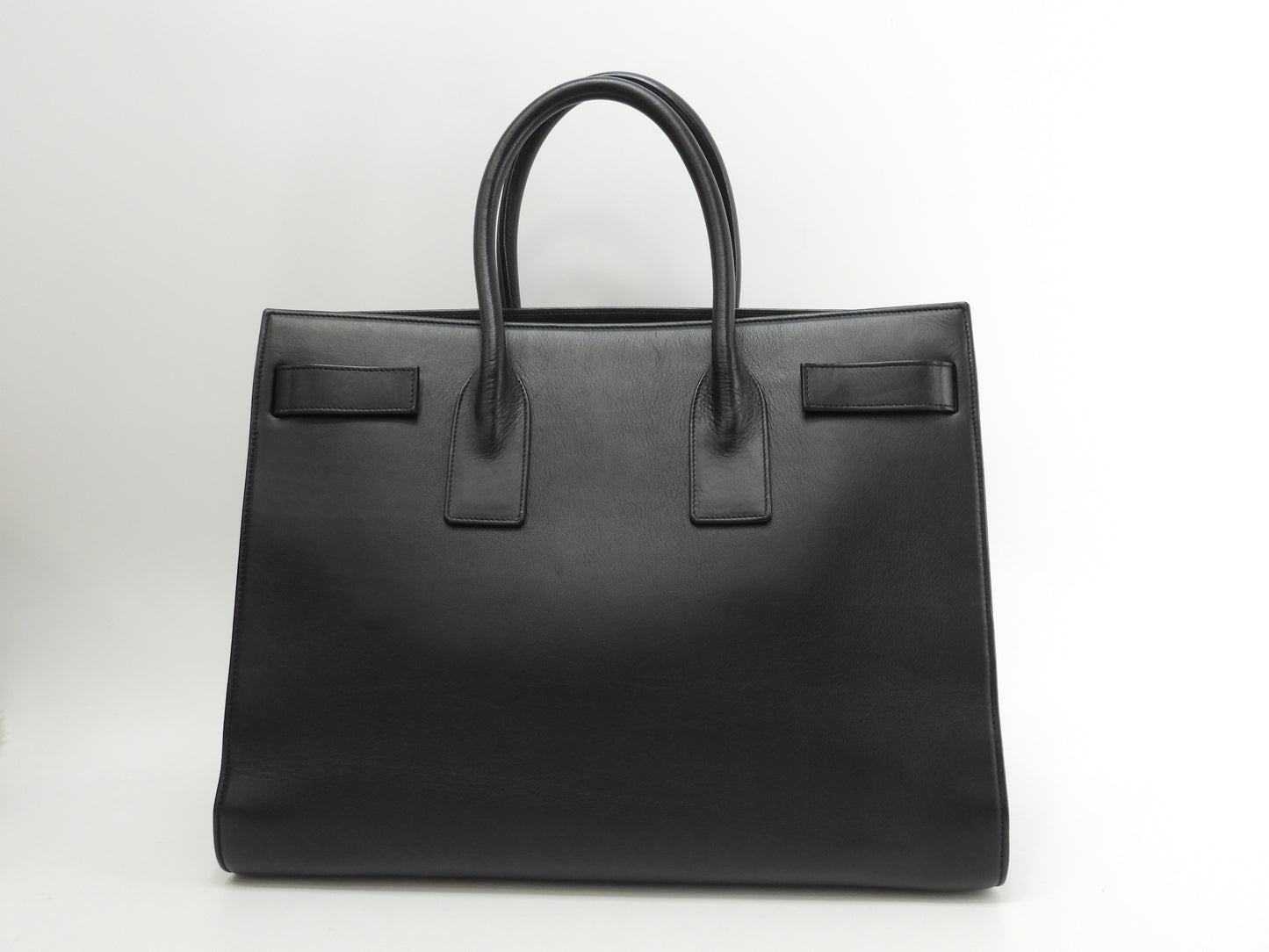 サンローラン サックドジュールM YSL スムースレザー黒 メンズトートバッグ ハンドバッグ 美品@ 94