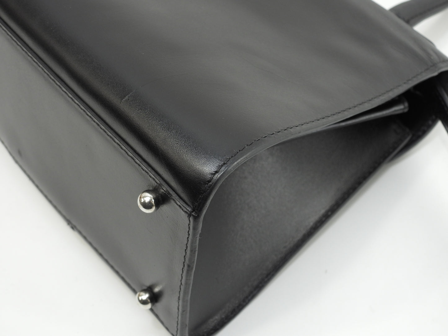 デルヴォー ブリヨンミニ s付 レザー黒 ハンドバッグ ポシェット クロスボディバッグ@ 1