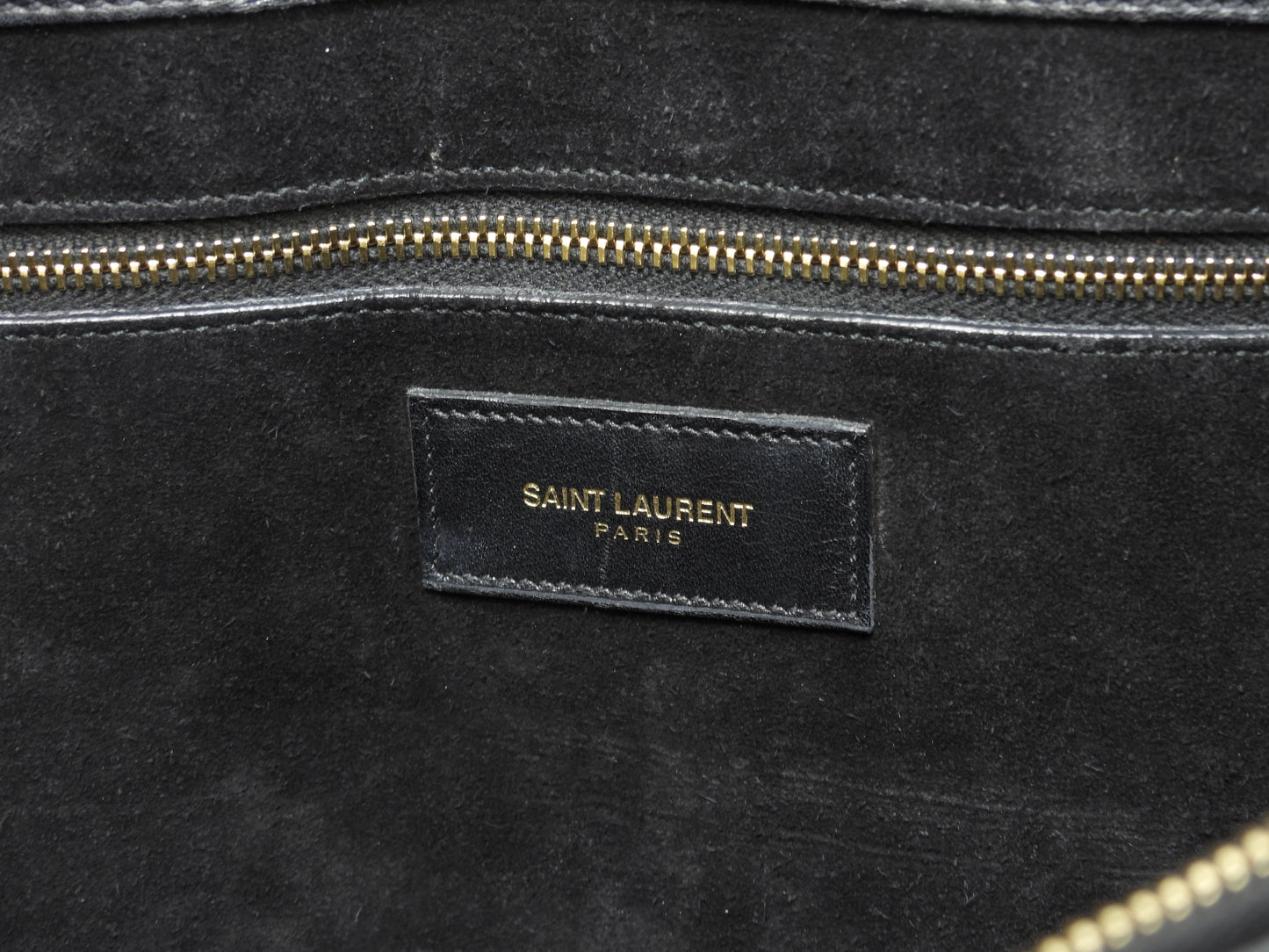 サンローラン サックドジュールM YSL スムースレザー黒 メンズトートバッグ ハンドバッグ 美品@ 94