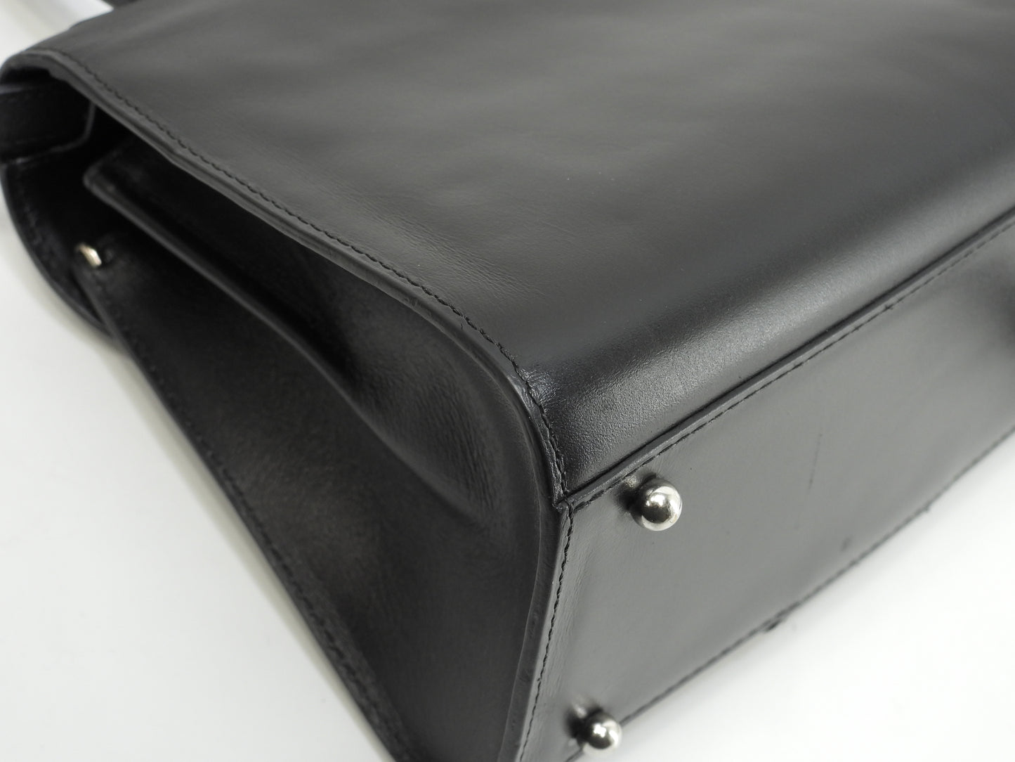 デルヴォー ブリヨンミニ s付 レザー黒 ハンドバッグ ポシェット クロスボディバッグ@ 1