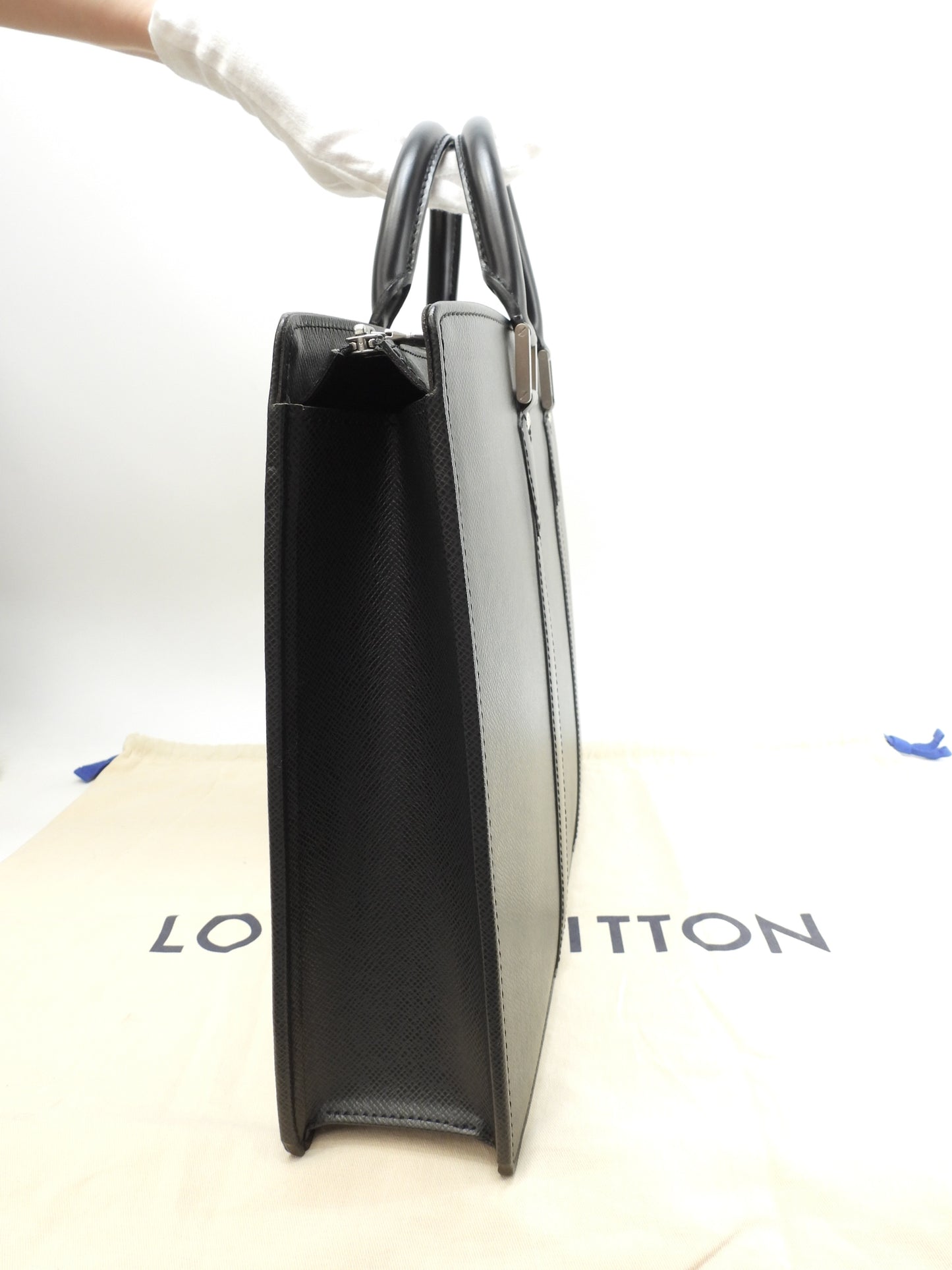 ルイヴィトン ロザン M30052 タイガ黒 書類かばん ブリーフケース 極美品@VI0045