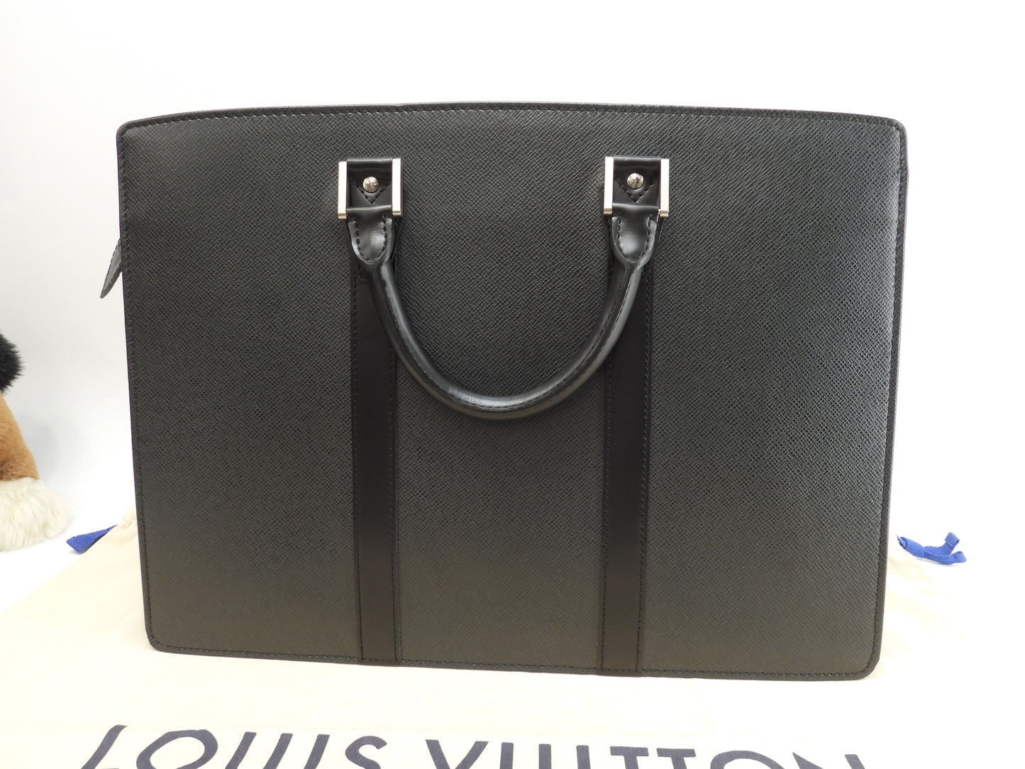 ルイヴィトン ロザン M30052 タイガ黒 書類かばん ブリーフケース 極美品@VI0045