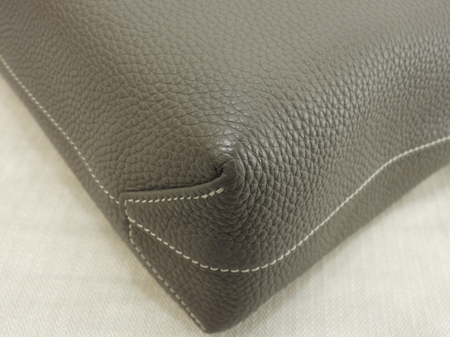 エルメス ドゥブルサンス36 トリヨンクレマンス エタン/クレ トートバッグ ショルダー 美品@C 6