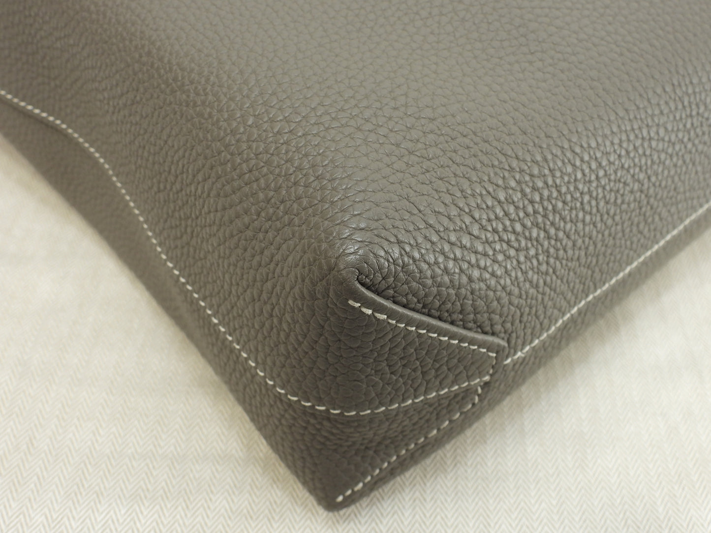 エルメス ドゥブルサンス36 トリヨンクレマンス エタン/クレ トートバッグ ショルダー 美品@C 6