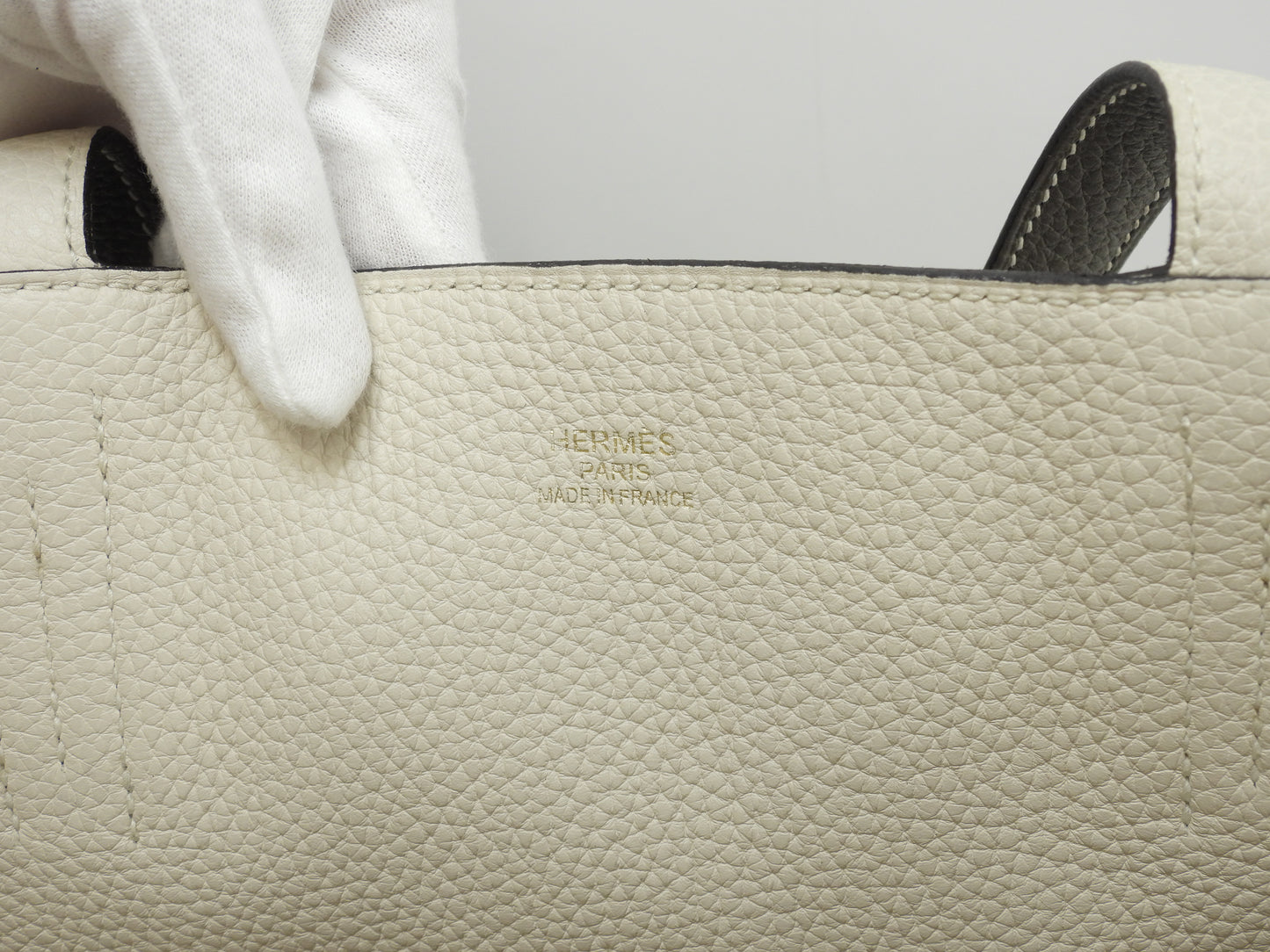 エルメス ドゥブルサンス36 トリヨンクレマンス エタン/クレ トートバッグ ショルダー 美品@C 6