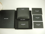 サンローランパリ イーストウェストウォレット YSL レザー黒 2つ折財布 美品@ 78