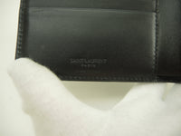 サンローランパリ イーストウェストウォレット YSL レザー黒 2つ折財布 美品@ 78