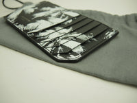 サンローランパリ カード用ポケット付コインケース レザー 黒白 極美品@IEN609362-1119