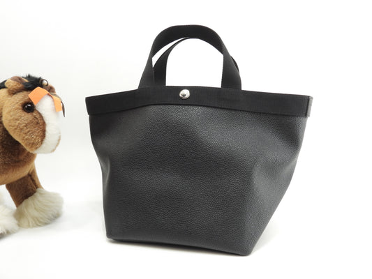 エルベシャプリエ リュクス舟型トートM 707GP マスティック黒黒 ハンドバッグ 美品@ 6