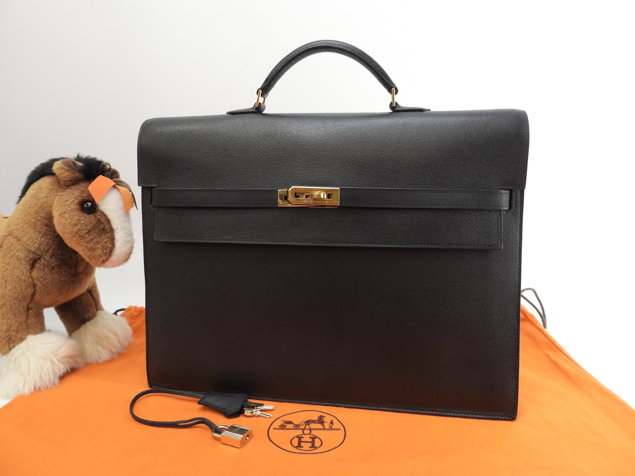 エルメス ケリーデペッシュ 38 外縫い ハバナ/ゴールド金具 クシュベル 