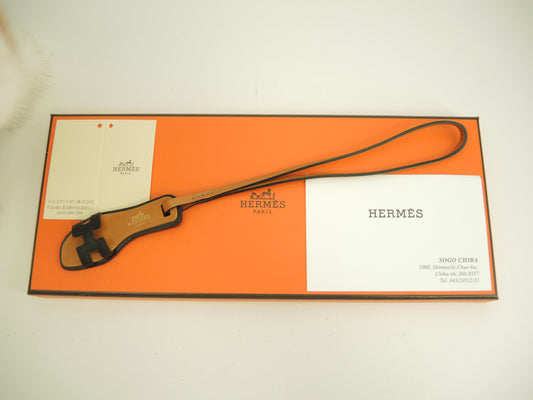 エルメス オランナノ ヴォーエプソンレザー ナチュラルサブレ黒 バッグチャーム 新品@ 1