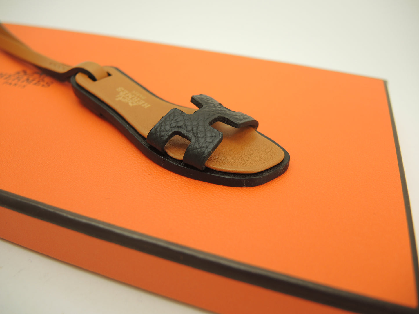 エルメス オランナノ ヴォーエプソンレザー ナチュラルサブレ黒 バッグチャーム 新品@ 1