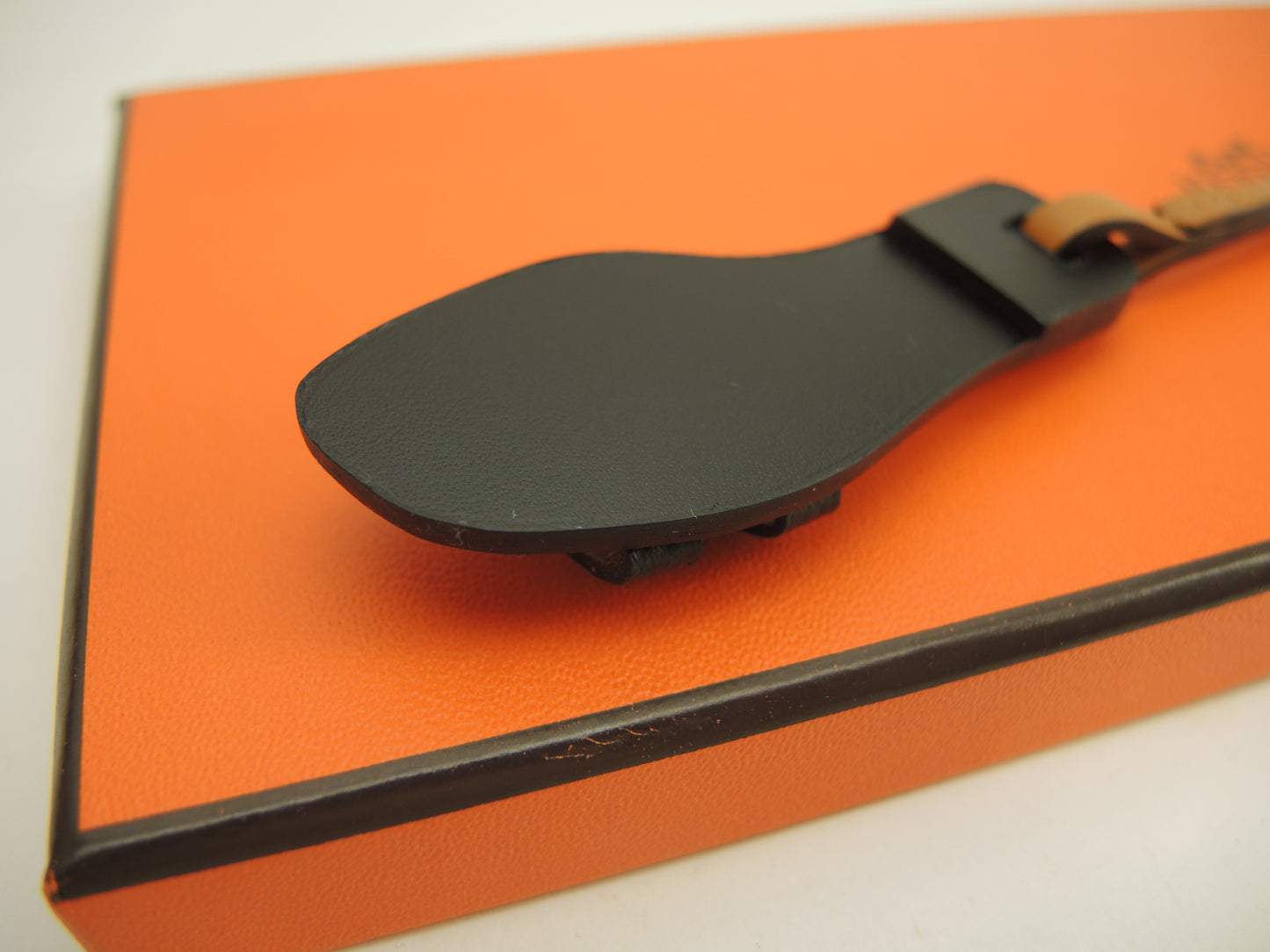 エルメス オランナノ ヴォーエプソンレザー ナチュラルサブレ黒 バッグチャーム 新品@ 1