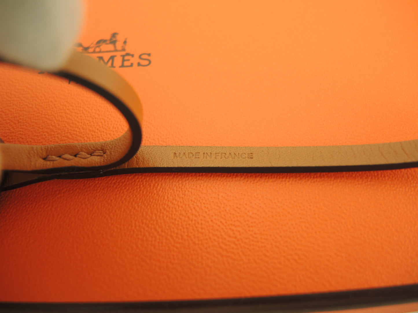 エルメス オランナノ ヴォーエプソンレザー ナチュラルサブレ黒 バッグチャーム 新品@ 1