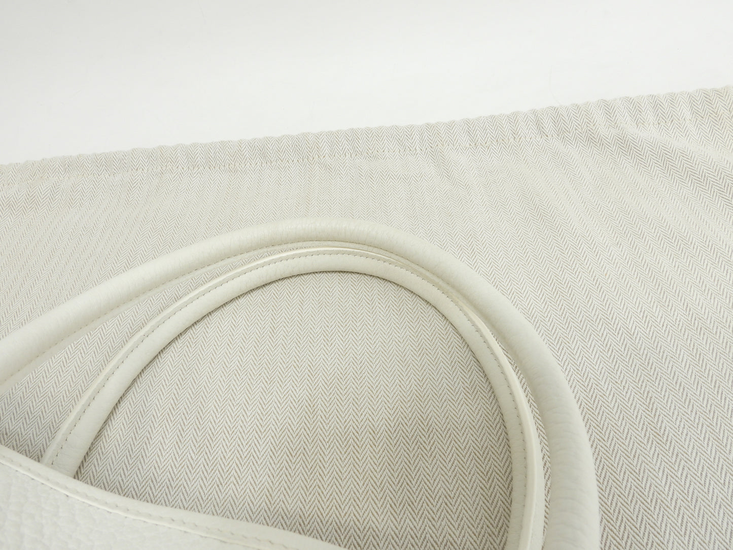 エルメス ガーデンパーティーPM ネゴンダレザー白 トートバッグ ショルダーバッグ 極美品@T