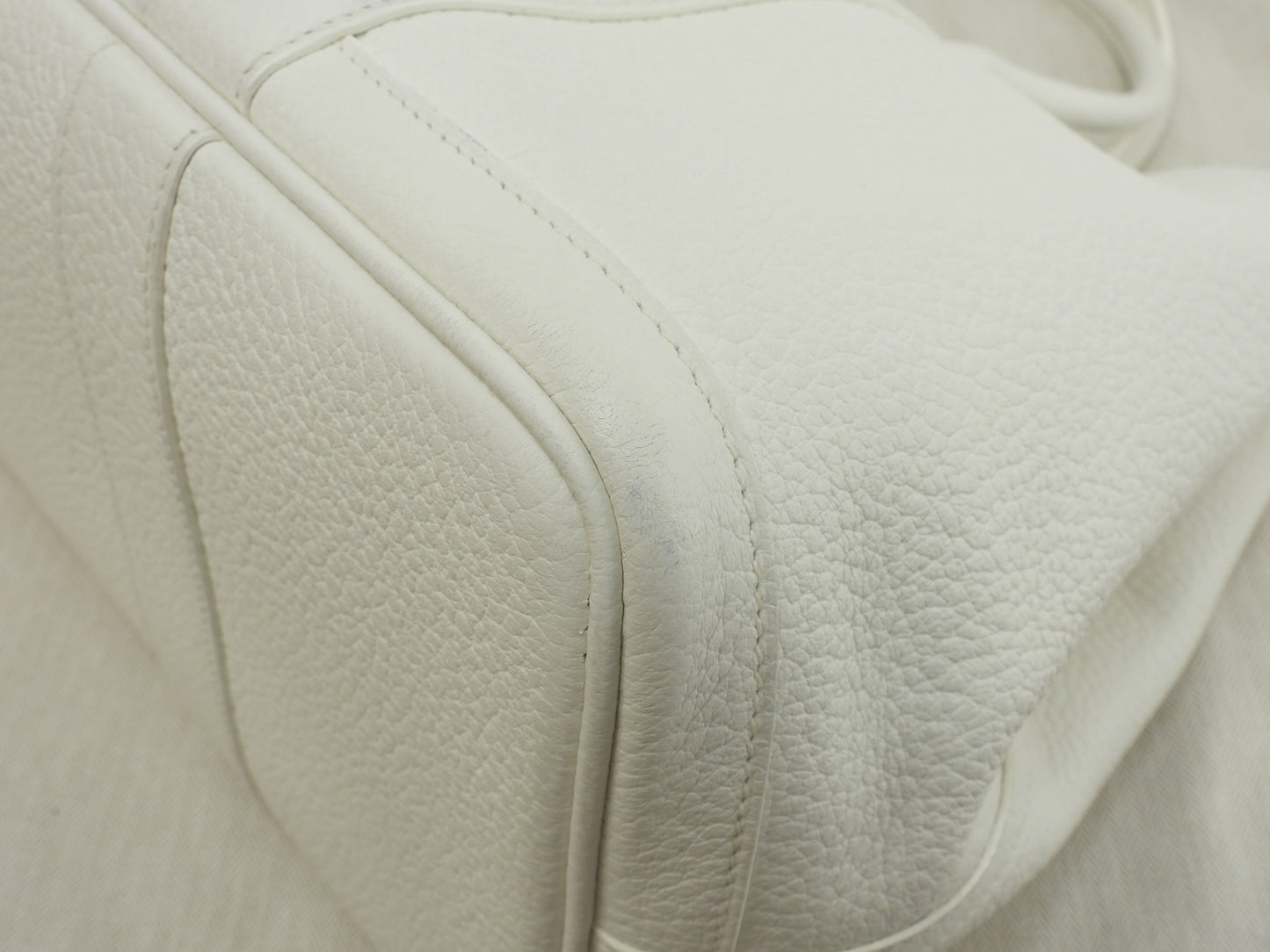 エルメス ガーデンパーティーPM ネゴンダレザー白 トートバッグ ショルダーバッグ 極美品@T