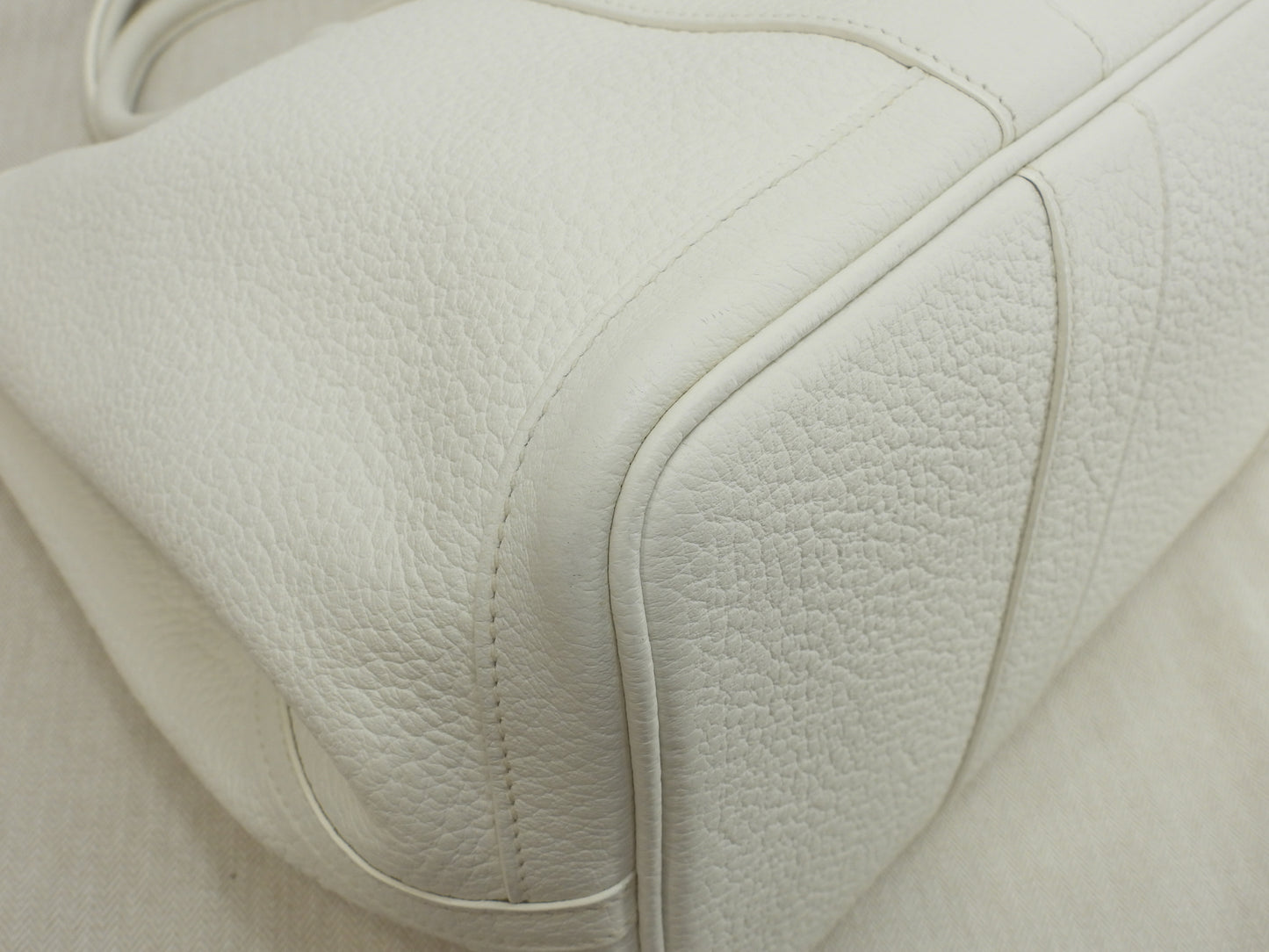 エルメス ガーデンパーティーPM ネゴンダレザー白 トートバッグ ショルダーバッグ 極美品@T