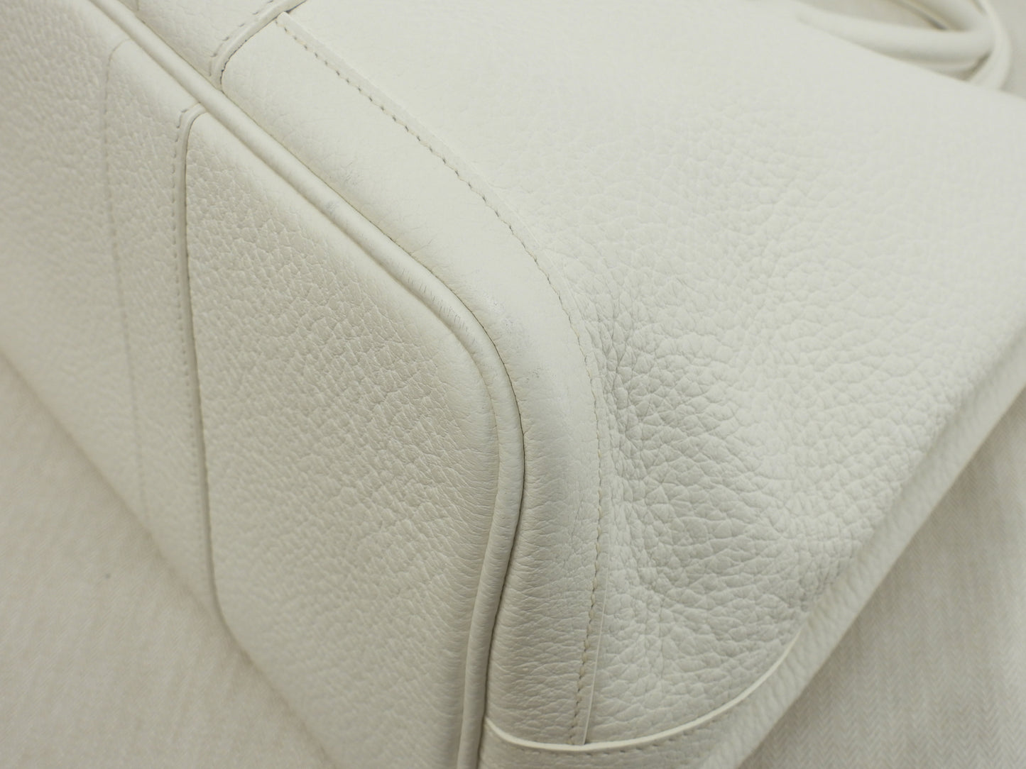 エルメス ガーデンパーティーPM ネゴンダレザー白 トートバッグ ショルダーバッグ 極美品@T