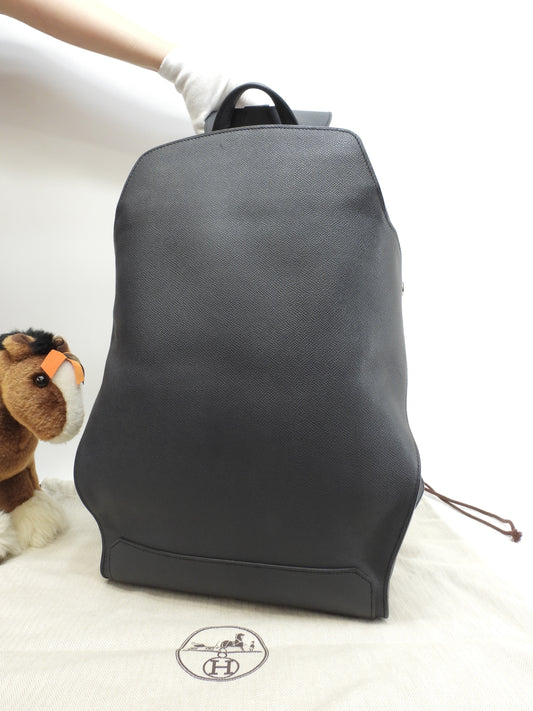 エルメス バックパック シティ エプソン紺 シルバ―金具 リュックサック 美品@C 2