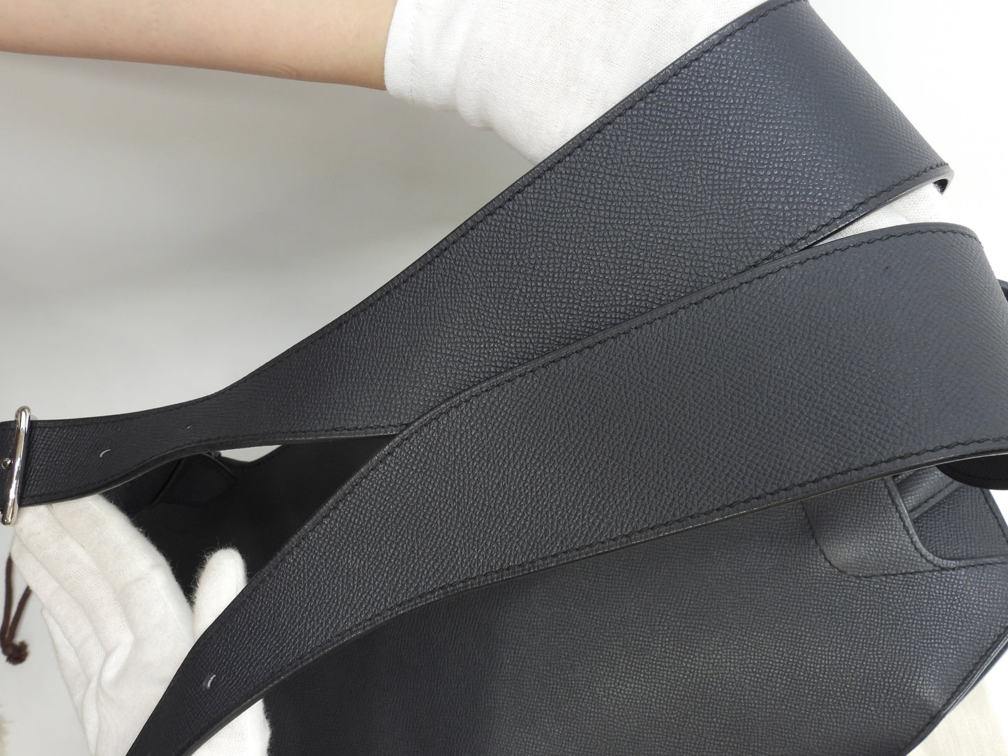 エルメス バックパック シティ エプソン紺 シルバ―金具 リュックサック 美品@C 2