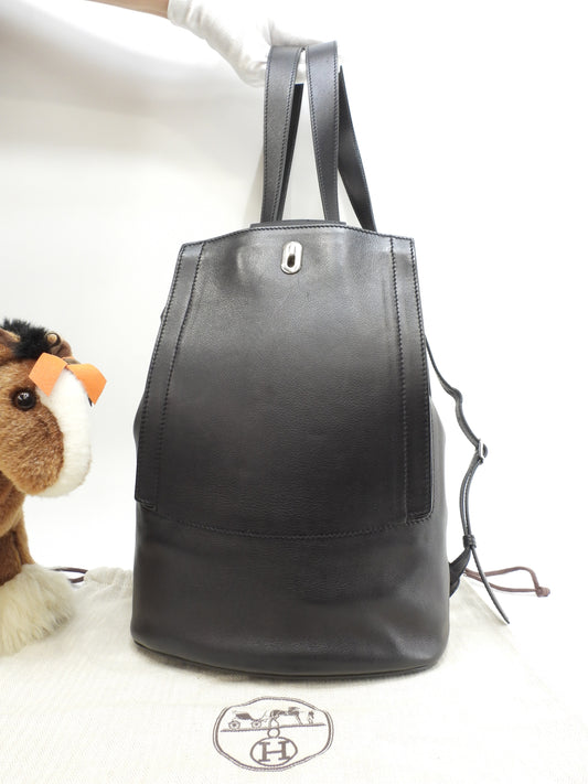 エルメス バックパック GR24 ヴォーエヴァーカーフ黄 リュックサック バックパック バッグ@D 2