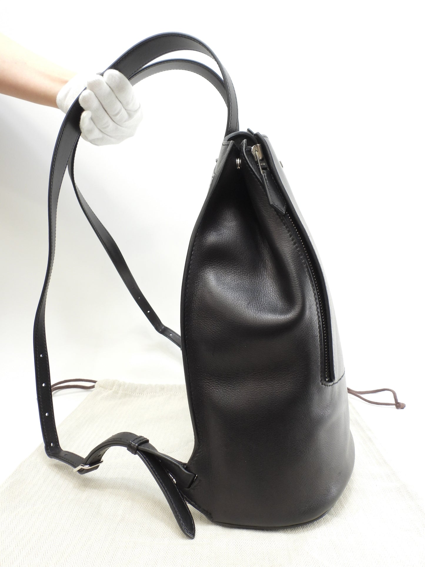 エルメス バックパック GR24 ヴォーエヴァーカーフ黄 リュックサック バックパック バッグ@D 2