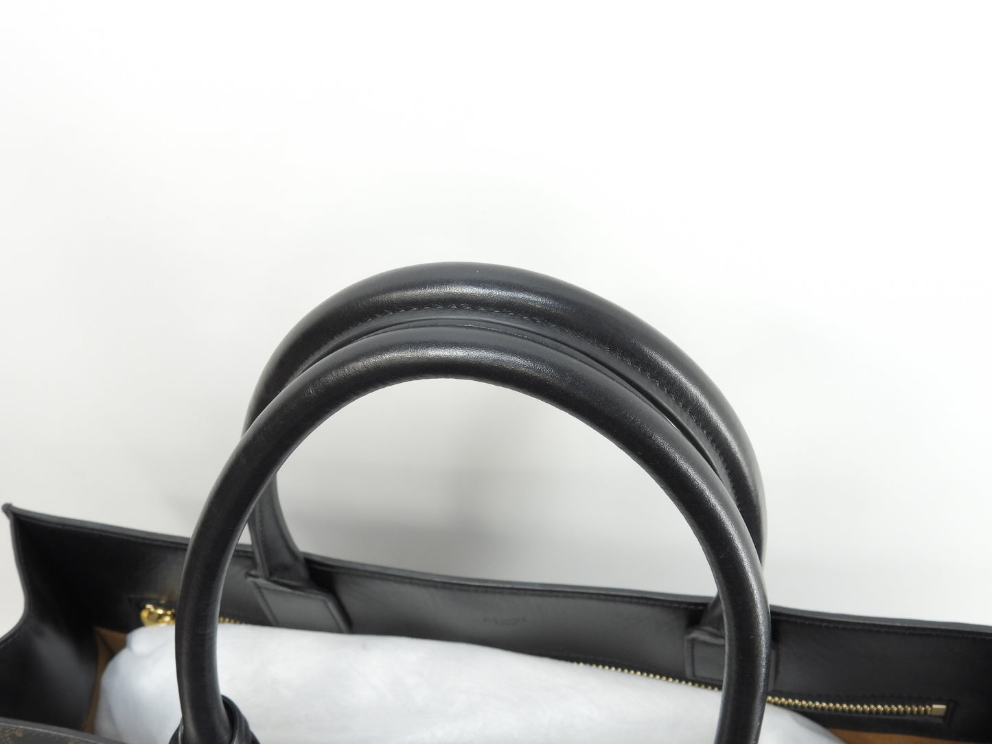 セリーヌ バーティカルカバラージ トリオンフ 黒黒 トートバッグ 美品@F-SL-3129