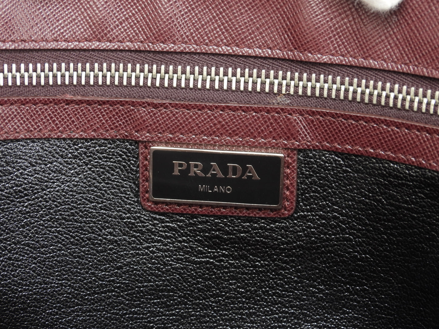 プラダ クラッチウォレットバッグ ポーター サフィアーノレザー/エンジ メンズ セカンドバッグ@7/R164