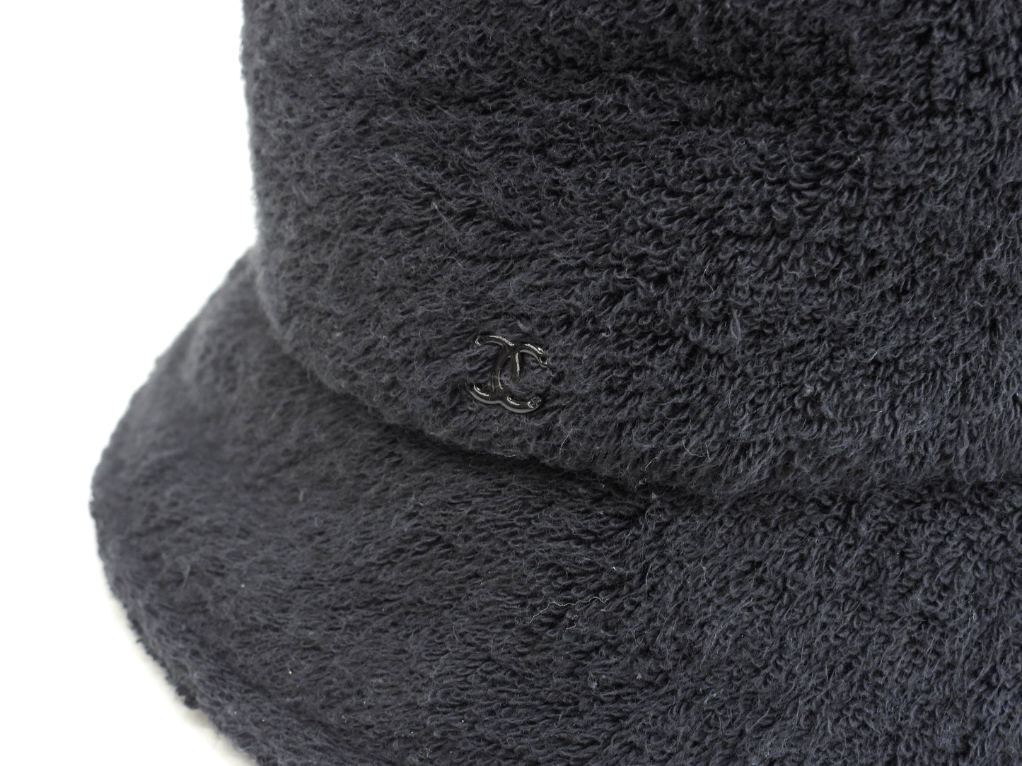 シャネル バゲットハット 厚手コットンパイル地 黒 ヘッドウォーマー ココマーク 美品@ 1