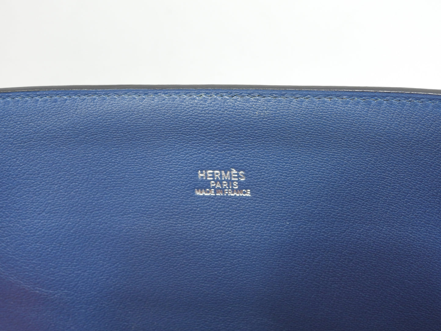 エルメス カバナ ブッフルスキッパー青 シルバー金具 ショルダーバッグ 美品@□E